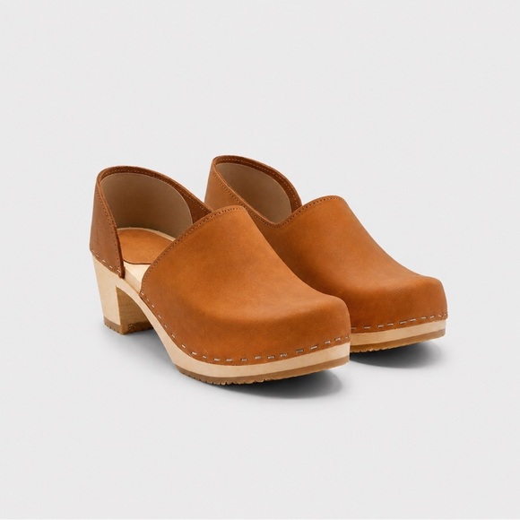Sandgrens Shoes - Sandgrens Brett Wooden Leather Clogs Brown EU 39